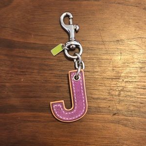 Coach J keychain